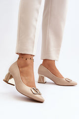 Block heel pumps Step in style