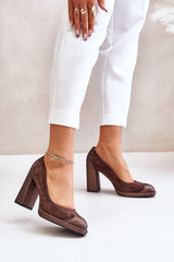 Block heel pumps Step in style