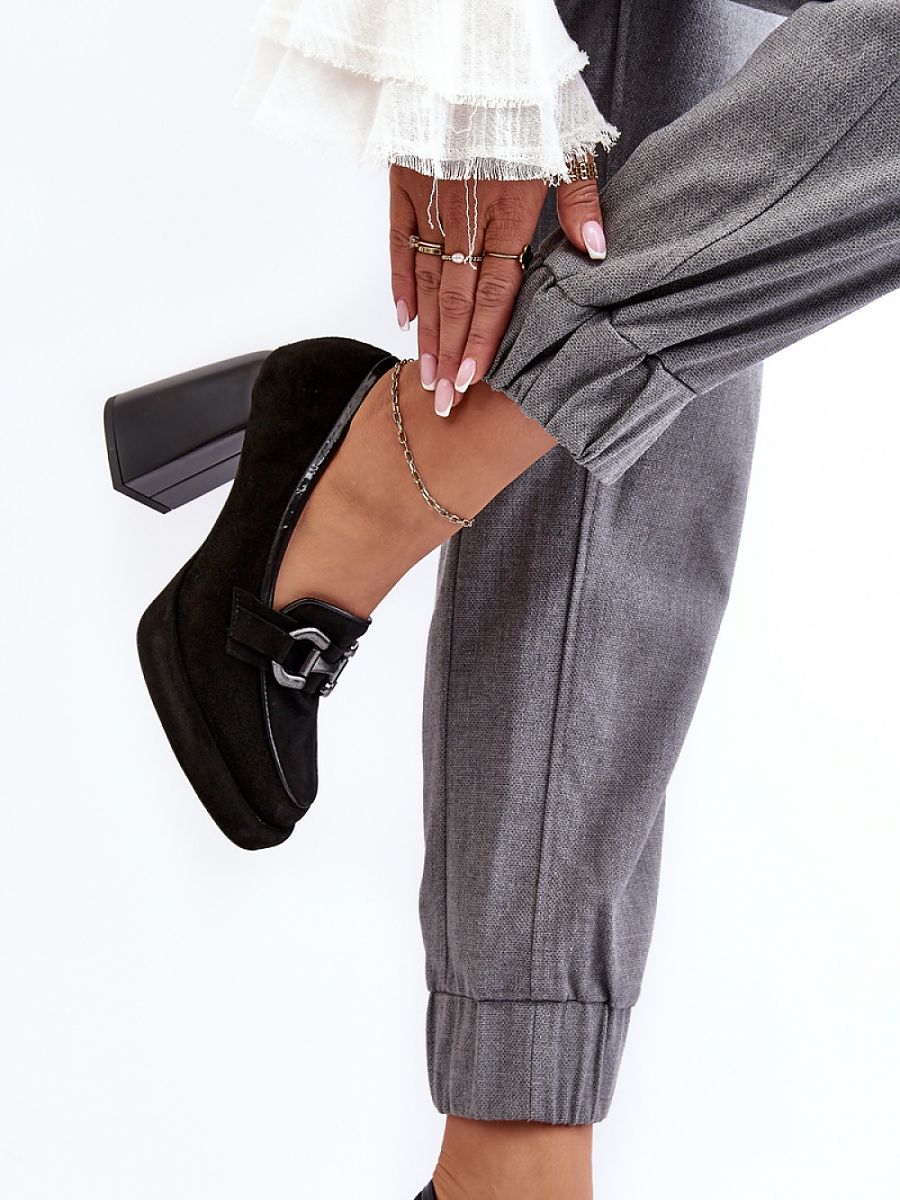 Block heel pumps Step in style