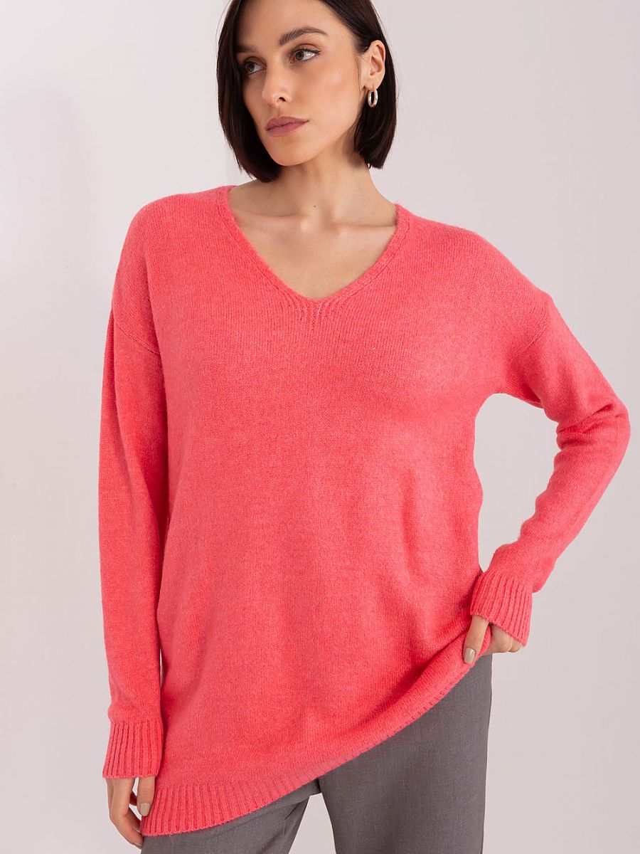 Sweter Damski Model TO-SW-1810.84P Coral - Rue Paris