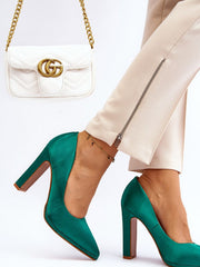 Block heel pumps Step in style