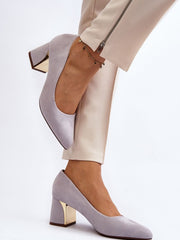 Block heel pumps Step in style