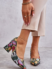 Block heel pumps Step in style