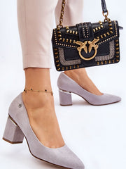 Block heel pumps Step in style