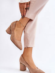 Block heel pumps Step in style