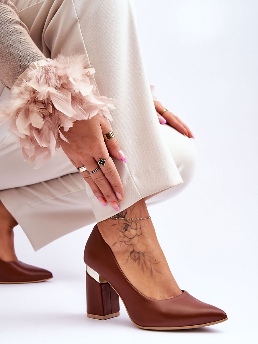 Block heel pumps Step in style