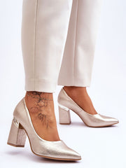 Block heel pumps Step in style