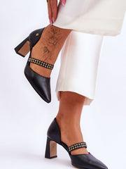 Block heel pumps Step in style