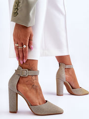 Block heel pumps Step in style